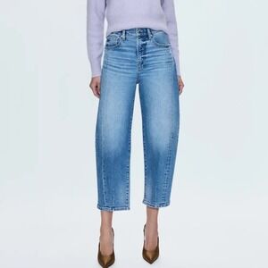 Pistola Eli High Rise Barrel Jeans Rhythm Vintage Blue Arched Leg P00016005QL 32
